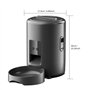 Heilanole Distributeur Automatique de Nourriture pour Chat et Chien avec Bouton WiFi Intelligent de 2 L pour Aliments Secs et Cr