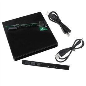 Ntcpefy BoîTier DVD Externe 12.7Mm USB 2.0 BoîTier DVD/CD-ROM Externe pour Ordinateur Portable Ordinateur de Bureau Lecteur de D