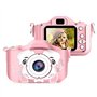 CLOSER Recorder Caméra d'action antichoc avec écran IPS 2" Cadeau pour filles et garçons Rose