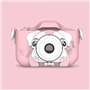 CLOSER Recorder Caméra d'action antichoc avec écran IPS 2" Cadeau pour filles et garçons Rose