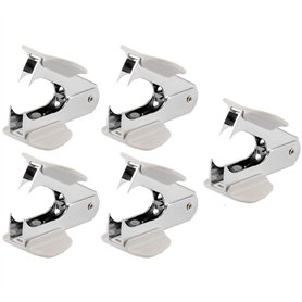 Naugan Lot de 5 ôte-agrafes en acier style pin pour étudiants 24/6 26/6