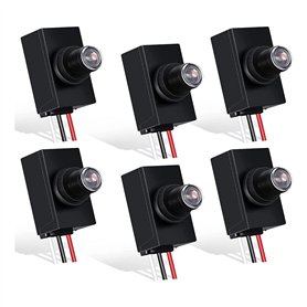 Qyrugcxs 6 Paquets de Capteur Du CréPuscule à L'Aube pour L'éClairage ExtéRieur 120-277V Capteur de LumièRe à Cellule PhotoéLect