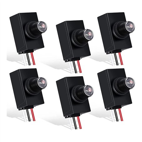 Qyrugcxs 6 Paquets de Capteur Du CréPuscule à L'Aube pour L'éClairage ExtéRieur 120-277V Capteur de LumièRe à Cellule PhotoéLect