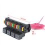 Byttlerom Boîte à fusibles de voiture noire en plastique pour voiture - Boîte à fusibles 15 circuits