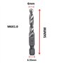 Asyduey M6X1.0mm Acier 4341 Titane Plaqué Composite Foret et Taraud Machine Intégrée Outil D'Ouverture et de Chanfreinage