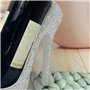 Heilanole Élégant Casier à Vin à Talons Hauts en Strass - Porte-Bouteille de Vin au Design Créatif en Forme de Chaussure, Idéal 