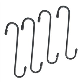 melairo 4 Pièces Étrier de Voiture en Forme de S Crochets de Suspension D'Étrier de Frein avec Embouts en Caoutchouc pour de Rou