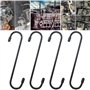melairo 4 Pièces Étrier de Voiture en Forme de S Crochets de Suspension D'Étrier de Frein avec Embouts en Caoutchouc pour de Rou