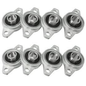 KFL001 Lot de 8 boîtiers de roulement en alliage de zinc auto-alignant 12 mm