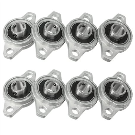 KFL001 Lot de 8 boîtiers de roulement en alliage de zinc auto-alignant 12 mm