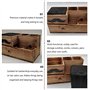 AID Boîte à outils en bois pour salon de coiffure - Porte-ciseaux - Support pour ciseaux de coiffure - Support pour outils de co