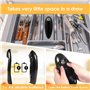 Fivetwofive 1 PCS Ouvre-Boîte Électrique pour Cuisine Ouvre-Boîte en Plastique Noir Lisse pour Personnes Âgées et Patients Arthr