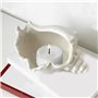 DINESA 1 PCS Bougeoir Conch Shell Tea Light, Soucoupe Boîte à bijoux en Forme de Coquille, Plateau à Bijoux en Céramique Blanc T