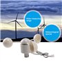 WXHN WH-WS01 Instrument de Mesure de la Vitesse Du Vent Capteur de Vitesse Du Vent Instrument MéTéO Accessoires pour AnéMomèTre 