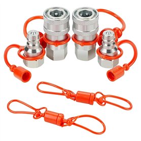 Marran Coupleur Hydraulique Pioneer 1/4 Pouce avec Capuchon Anti-Poussière Adapté à une Large Gamme D'Applications Hydrauliques.