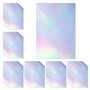 Juqoyue 60 Feuilles de Papier Holographique Laminé Transparent pour Autocollants Holographiques