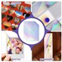 Juqoyue 60 Feuilles de Papier Holographique Laminé Transparent pour Autocollants Holographiques, Film Vinyle Laminé, 11,7 X 8,3 