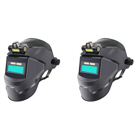dissot 2X Masque de Changement de LumièRe Automatique Intelligent avec Lampe Frontale Couvre-Chef Masque de Protection Masque de