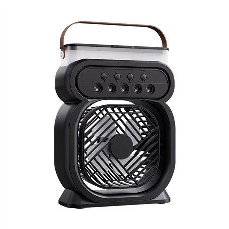 Suoumwa Ventilateur Climatiseur Mini Rafraîchisseur d'air Ajustable de Bureau Noir