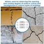 jiyaohui Enregistrement de Surveillance des Fissures 3 Pièces, Moniteur Révélateur D'Angle en Acrylique, Dispositif de Surveilla