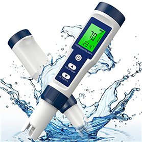 0-14 PH mètre 5 en 1 TDS/EC/sel/temp/PH mètre pour eau potable