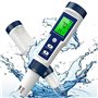 0-14 PH mètre 5 en 1 TDS/EC/sel/temp/PH mètre pour eau potable