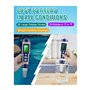 0-14 PH mètre 5 en 1 TDS/EC/sel/temp/PH mètre pour eau potable, piscine et aquarium
