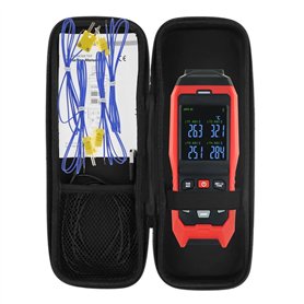 Sefdrert Thermomètre à Thermocouple Enregistreur de Données à 4 Canaux Thermomètre Enregistreur de Température de Type K avec Al