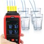 Sefdrert Thermomètre à Thermocouple Enregistreur de Données à 4 Canaux Thermomètre Enregistreur de Température de Type K avec Al