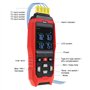 Sefdrert Thermomètre à Thermocouple Enregistreur de Données à 4 Canaux Thermomètre Enregistreur de Température de Type K avec Al