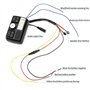 NINGWANG Moto Audio MP3 Radio SystèMe de Son Haut-Parleurs StéRéO éTanche FM 5 Fonctions D'éGalisation éCran LCD USB / / TF Noir