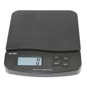 LOLPALONE -550 Balance numérique d'expédition postale 25 kg/1 g 55 lb avec fonction de comptage Noir