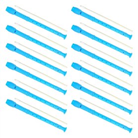 Reinscer Lot de 12 flûtes à bec soprano à 8 trous et bâton de nettoyage de style allemand pour débutants