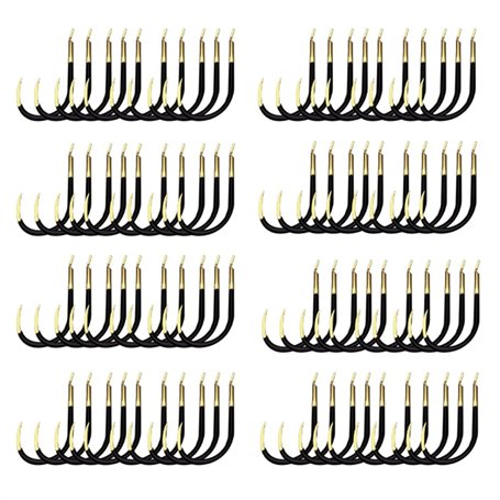 RIYAN 100 Pièces Hameçons de Pêche Hameçons Aberdeen Hameçons de Pêche sans Ardillon à Long pour Crapet-Soleil Petite Truite Bas