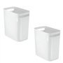 Axaooqeld Lot de 2 corbeilles à papier en plastique pour salle de bain