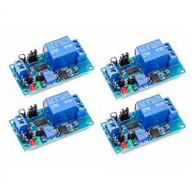 HDYS Lot de 4 relais temporisés 12 V CC avec minuterie