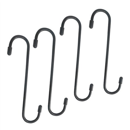 Joskeijky 4 Pièces Étrier de Voiture en Forme de S Crochets de Suspension D'Étrier de Frein avec Embouts en Caoutchouc pour de R