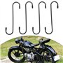 Joskeijky 4 Pièces Étrier de Voiture en Forme de S Crochets de Suspension D'Étrier de Frein avec Embouts en Caoutchouc pour de R