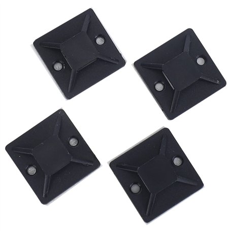 Cpolebev 100 pieces auto-adhesif cable attache base support 20 x 20 x 6mm