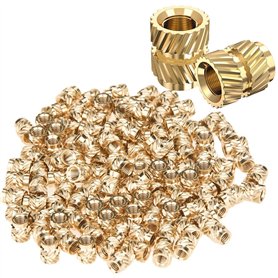 120 pcs M3X5.7-OD4.6 Filetage Moleté dans le Fileté Set d'Insert Résistant à l'Écrou de Sertissage pour Imprimante 3D