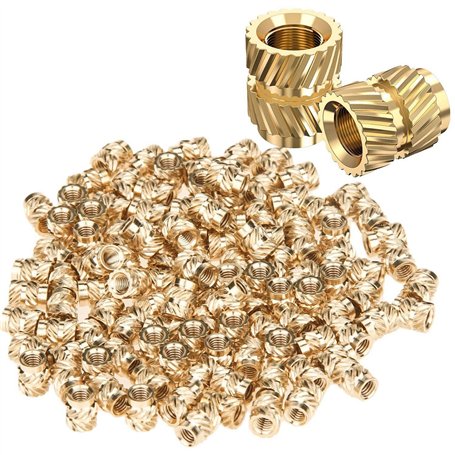 120 pcs M3X5.7-OD4.6 Filetage Moleté dans le Fileté Set d'Insert Résistant à l'Écrou de Sertissage pour Imprimante 3D