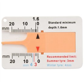 Reinscer Jauge de profondeur de pneu de voiture moto remorque Van Wheel