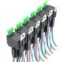 Nettoppo 6 PièCes 5 Broches SPST Relais éLectrique Automobile 12 V 30A Voiture Fusible Relais Interrupteur Faisceau de Câbles Ac