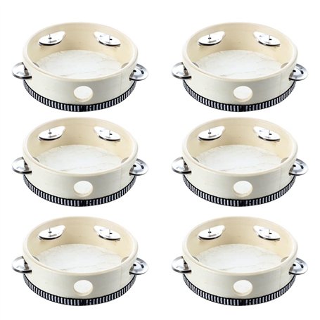 Nicfaky Lot de 6 tambourins musicaux de 15