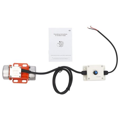 Asyduey Moteur de Vibration Électrique 50 W DC12 V avec Contrôleur de Vitesse