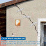 Gbloodst Enregistrement de Surveillance des Fissures 12 Pièces, Moniteur Révélateur D'Angle en Acrylique, Dispositif de Surveill
