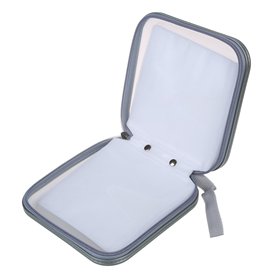 Zunedhys Pochette de rangement rigide pour 40 CD/DVD - Argenté