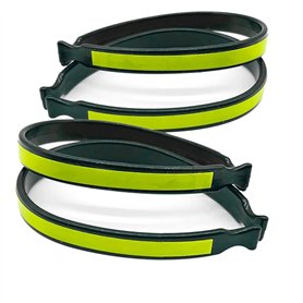 watera 2 Paires de Pinces à Pantalon de VéLo Pinces à Pantalon de VéLo LéGèRes avec Bandes RéFléChissantes pour Les Balades Noct