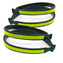 watera 2 Paires de Pinces à Pantalon de VéLo Pinces à Pantalon de VéLo LéGèRes avec Bandes RéFléChissantes pour Les Balades Noct