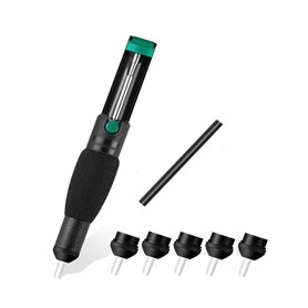 Widybord Pompe d'aspiration à dessouder à double anneau en plastique puissante avec 5 buses supplémentaires